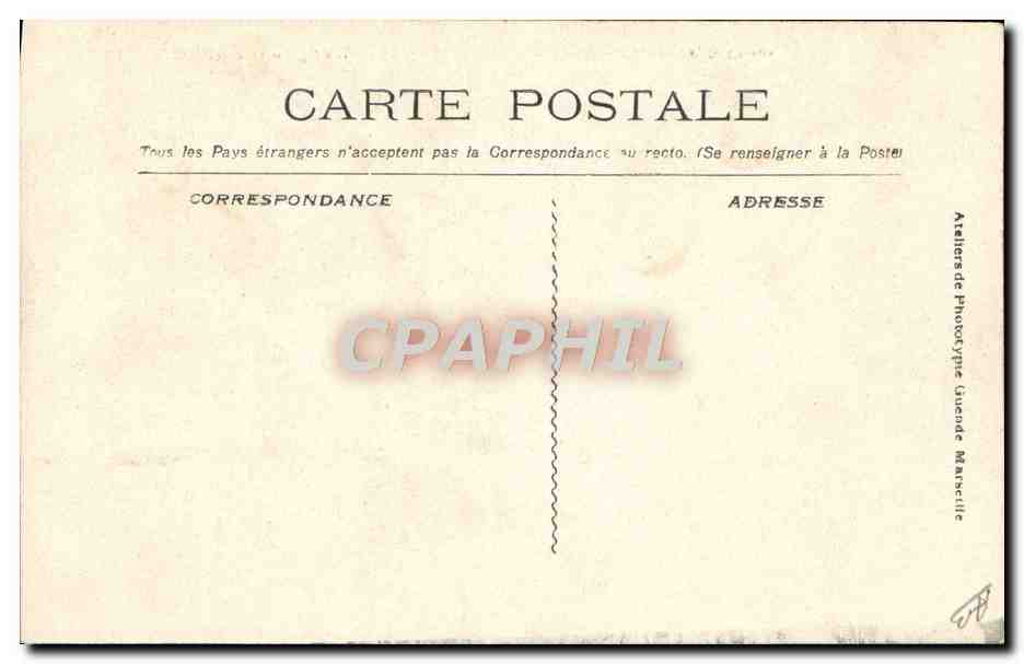 Catastrophe du "Iéna" — Monseigneur Guilbert Évêque de Préjus, le Clergé se rendant à la Cérémonie — Ateliers de Phototypie Juende Marseille — Reverso