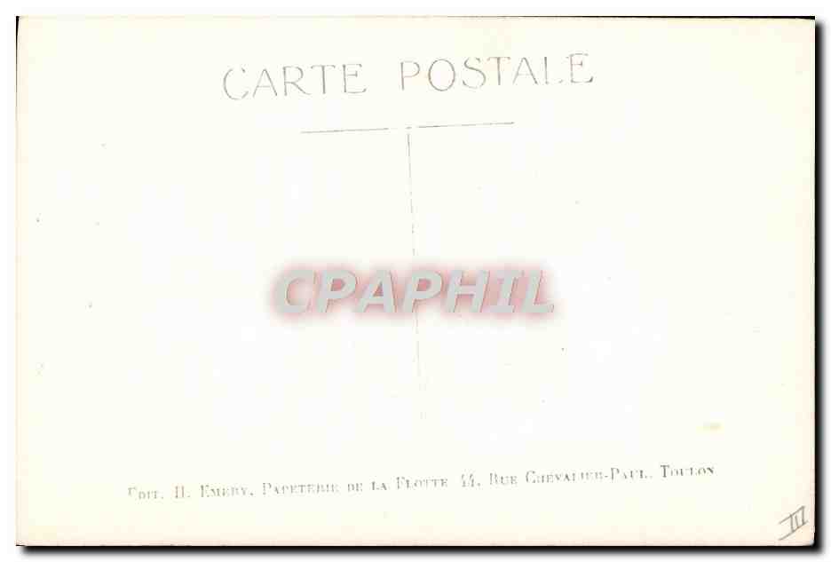 CPA Bateau Guerre  — Verso