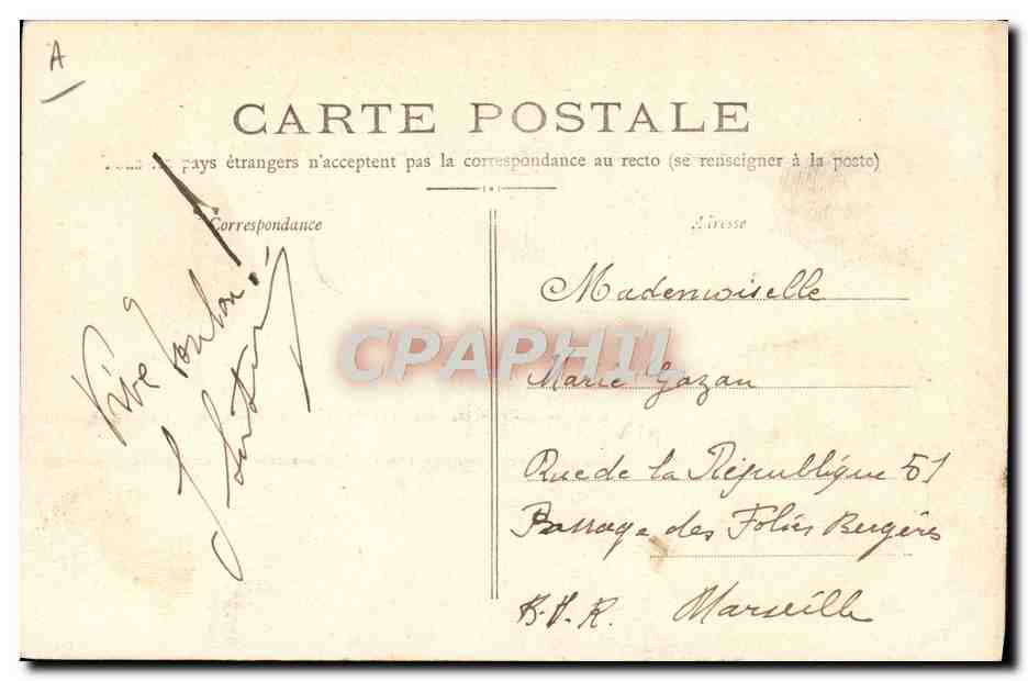 Bateau de guerre IÉNA — Cuirassé d'escadre — Marine Française — Avant l'explosion du 12 Mars 1907 — N° 326 — Reverso