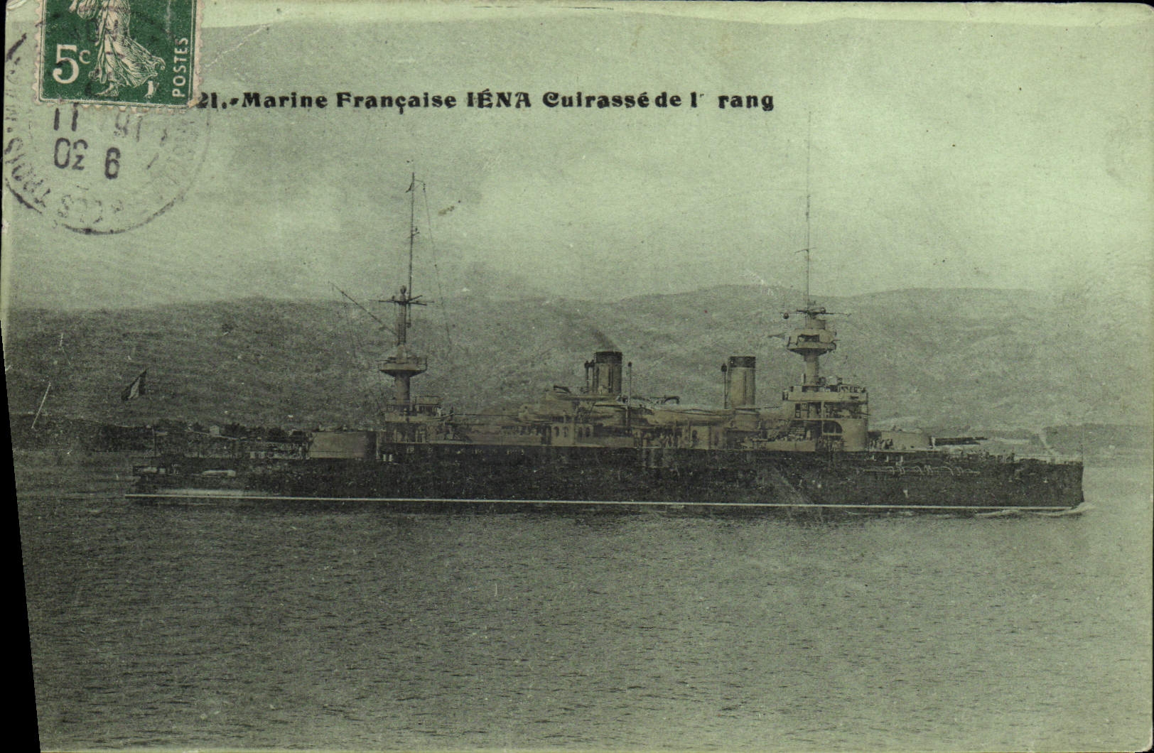 CPA Bateau Guerre Iena Cuirasse de 1er rang 