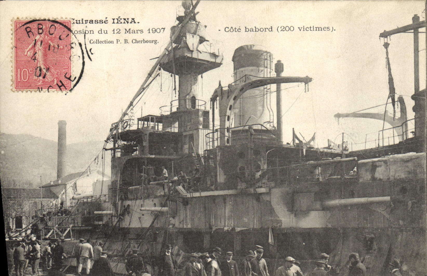 Explosion du cuirassé IÉNA — Cherbourg — Collection P. B. Cherbourg