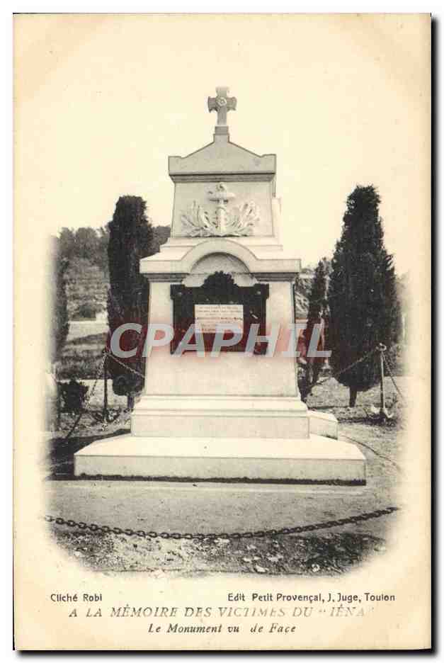 CPA Bateau Guerre A la memoire des victimes du Iena Le monument vu de face 