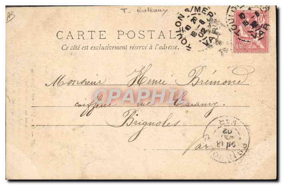 Toulon — L'Arsenal Maritime — Croiseur en cale sèche — Verso