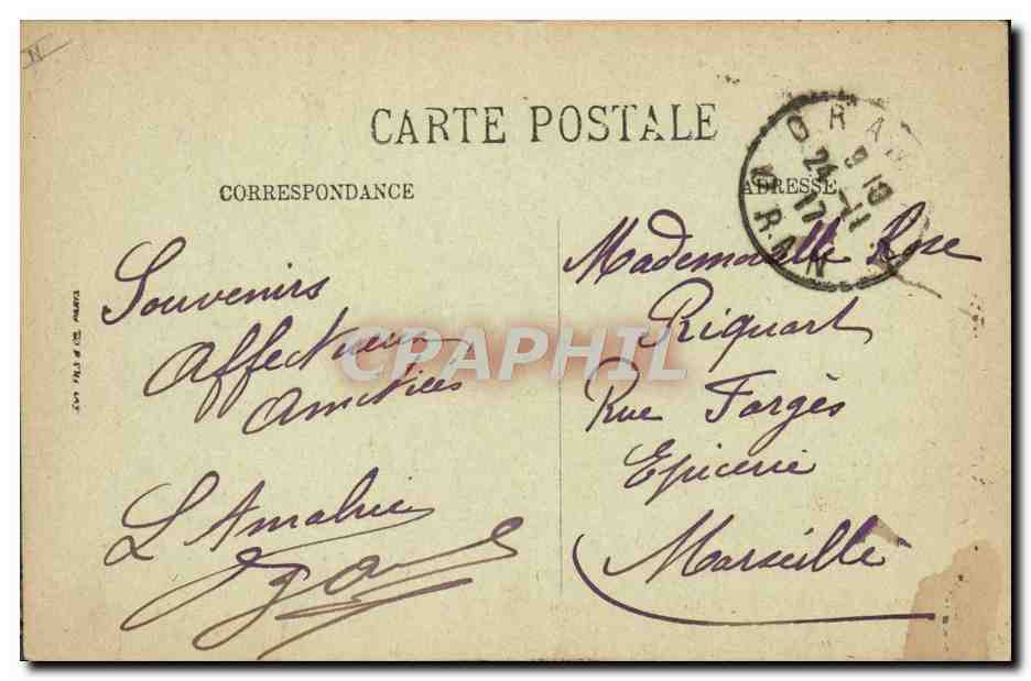 Oran — Le Théâtre et le Lion de la Mairie — LL — Verso
