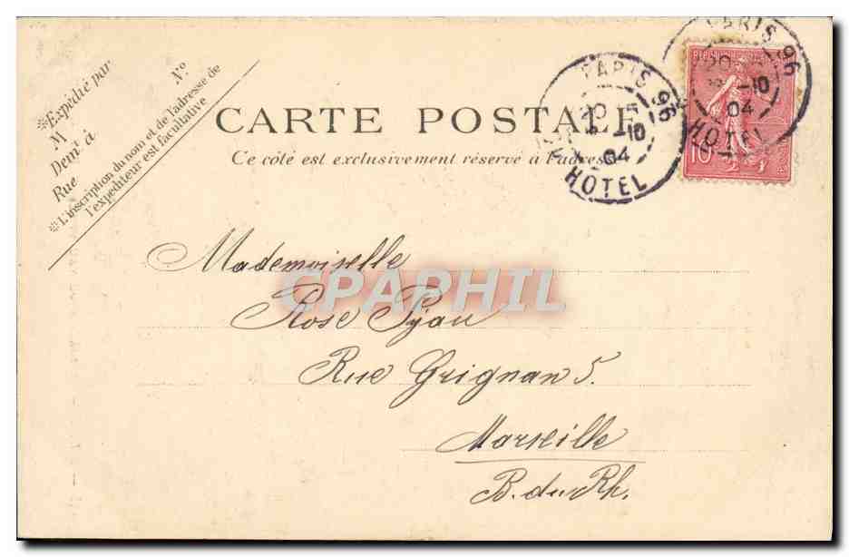 CPA Theatre du Vaudeville Paris  — Verso