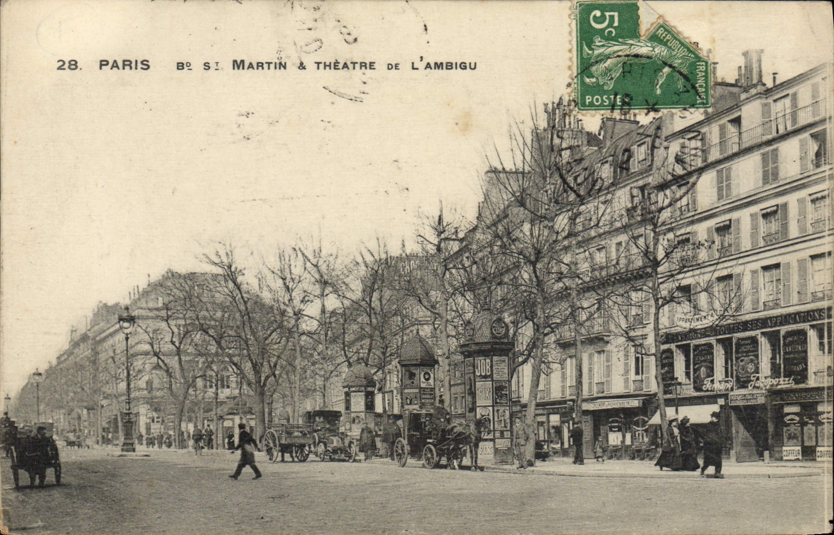 Paris - Boulevard Saint-Martin & Théâtre de l'Ambigu