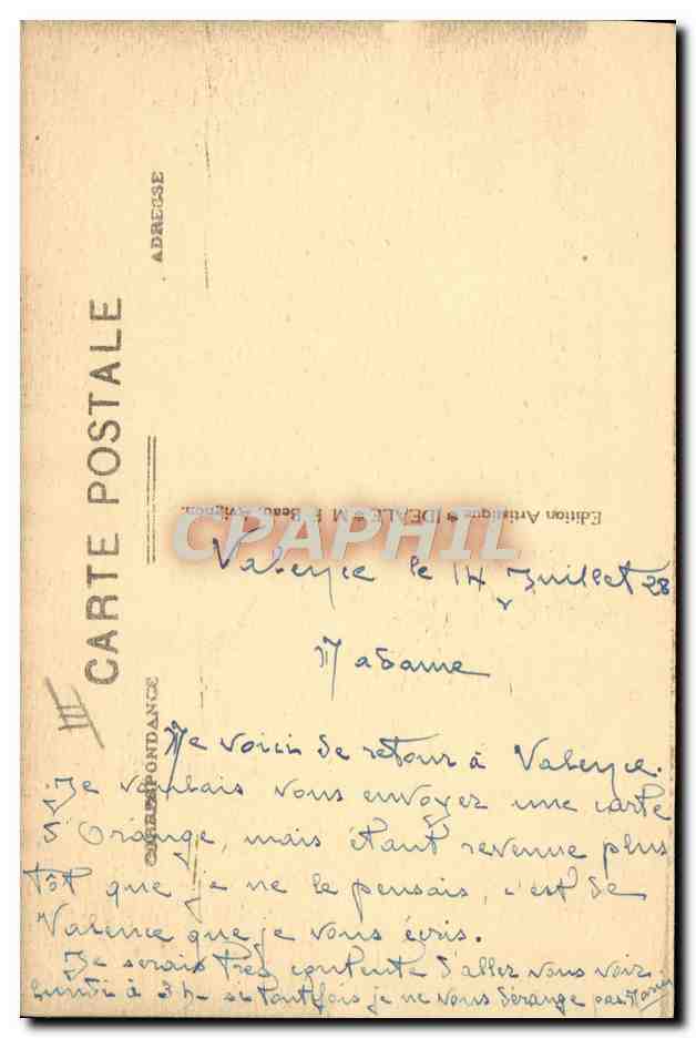 CPA Orange Theatre antique Une repetition generale du ballet de l'Appolonide Aout 1925 — Verso