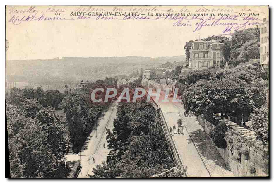 CPA Saint Germain en Laye La montee et la descente du Pecq