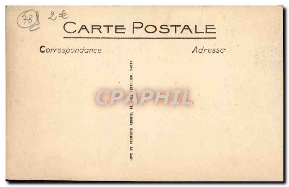CPA Rambouillet Le chateau vu de l'ile des Festins — Rückseite