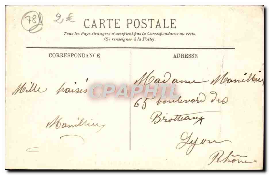 Rambouillet — Le Parc — Le Château pris des Canaux — LL. — Reverso
