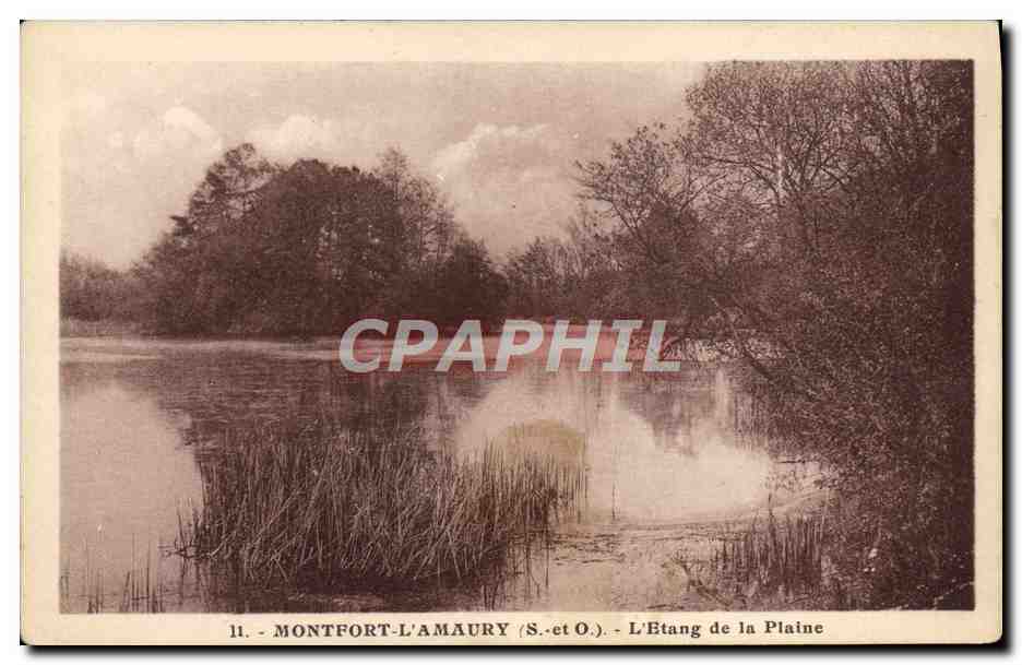 Montfort-l'Amaury (S.-et-O.) - L'Etang de la Plaine — Librairie Warrant, Montfort-l'Amaury