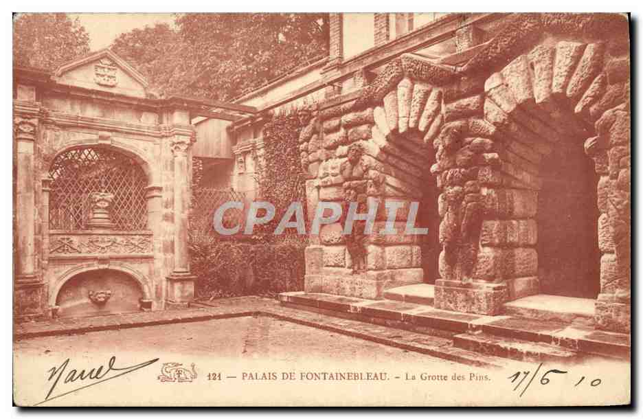 Palacio de Fontainebleau — La Cueva de los Pinos — editor Yanel, n° 121