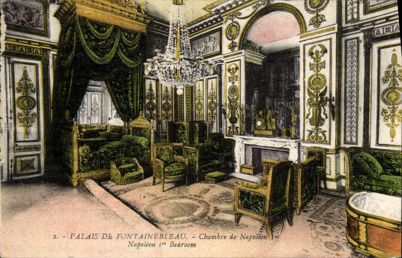 Palacio de Fontainebleau — Habitación de Napoleón I — Editor: Contaurial, n°2