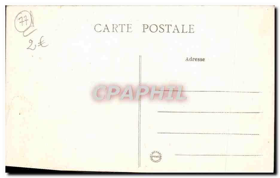 Palacio de Fontainebleau — El Canal del Parque — editor LUMENAC — Reverso