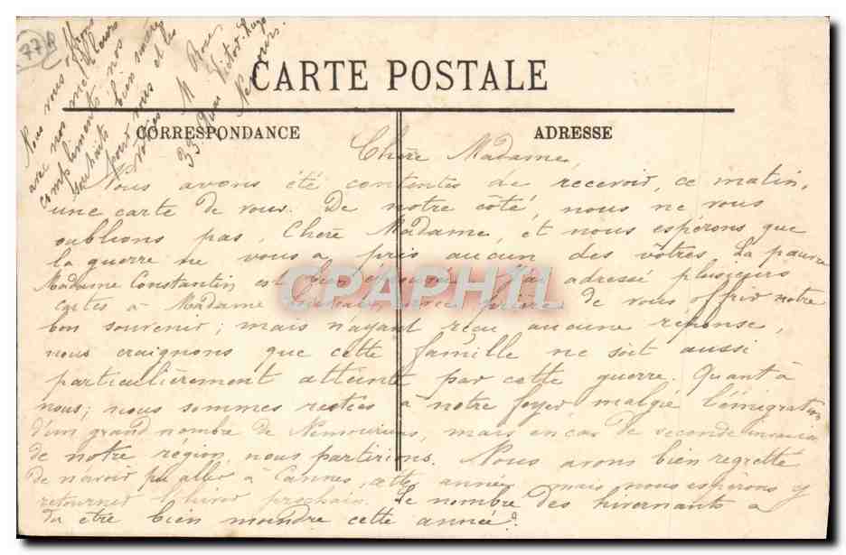 Fontainebleau — El Palacio — La Plaza de los Adioses — LL. — Reverso