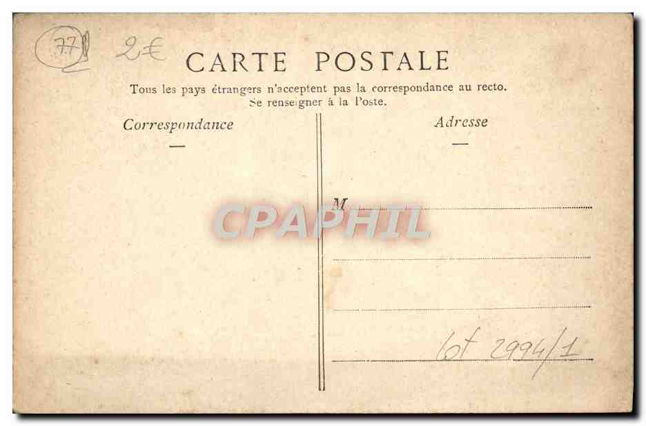 Woud van Fontainebleau — Kruispunt van het Nest van de Aas (Mont Ussy) — H. T. — Achterkant