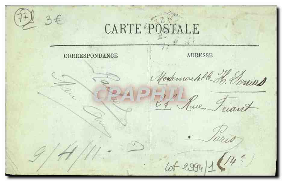 Fontainebleau — Prospettiva sull'Étang — LL. — Verso