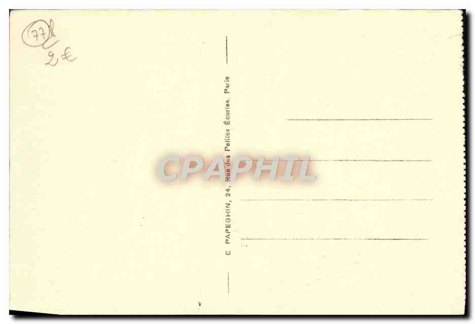 Palais de Fontainebleau — Antichambre des Appartements du Pape — Éditeur Papeghin, n° 89 — Verso