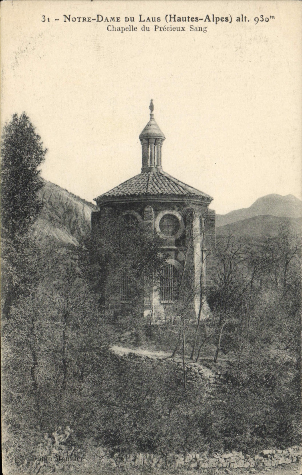 Notre-Dame du Laus (Hautes-Alpes) alt. 930m — Chapelle du Précieux Sang — P. Baudier
