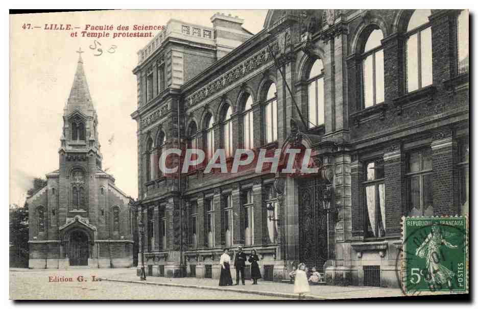 CPA Lille Faculte des Sciences et Temple protestant 