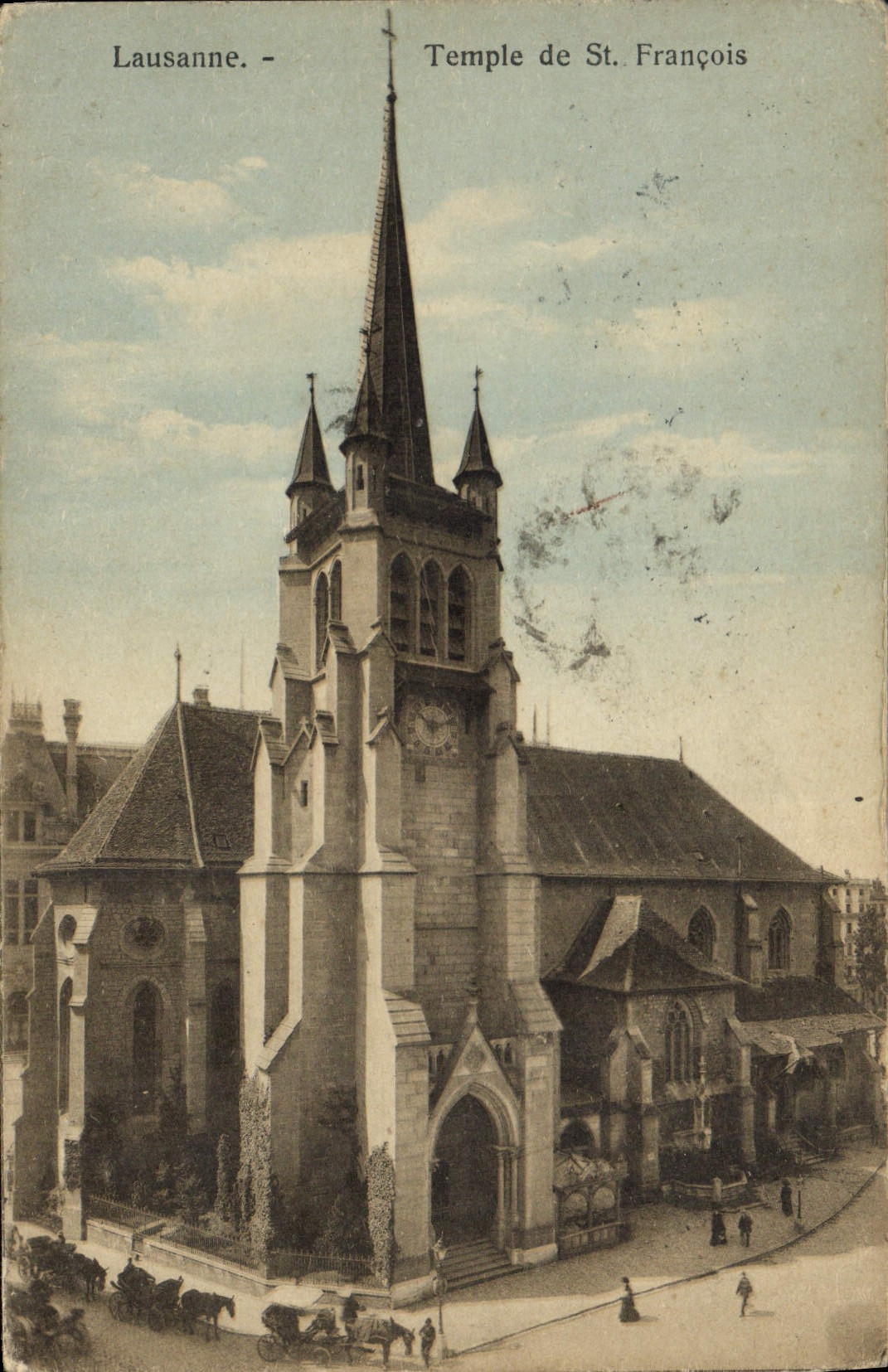 CPA Lausanne Temple de St Francois protestant 