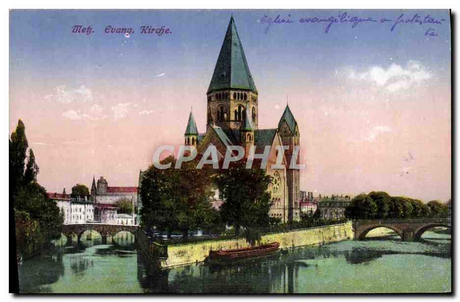 CPA Metz Evanlegische Kirche