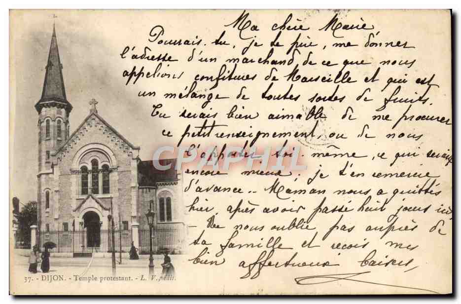 CPA Temple protestant Dijon