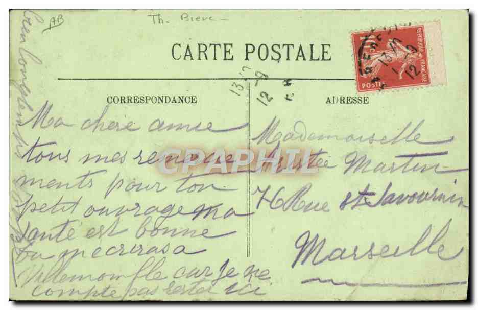 Vichy — La Rue de Nîmes — La Brasserie Gambrinus — LL. n°348 — Verso