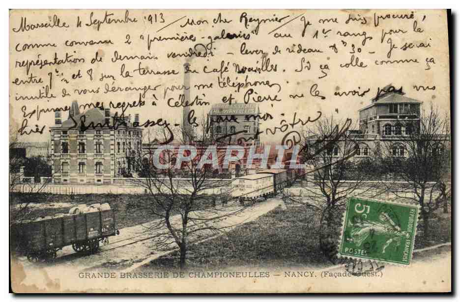 CPA Biere Grande Brasserie de Champigneulles Nancy 