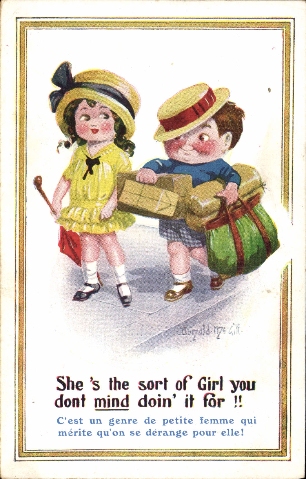 CPA Illustrateur Enfants Donald McGill