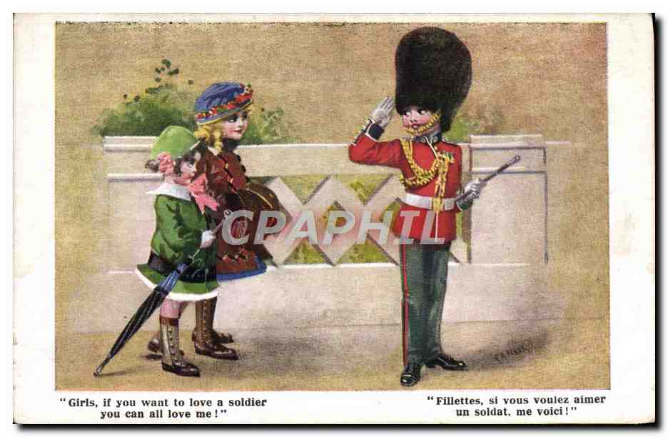 CPA Illustrateur Enfant Soldat Militaria