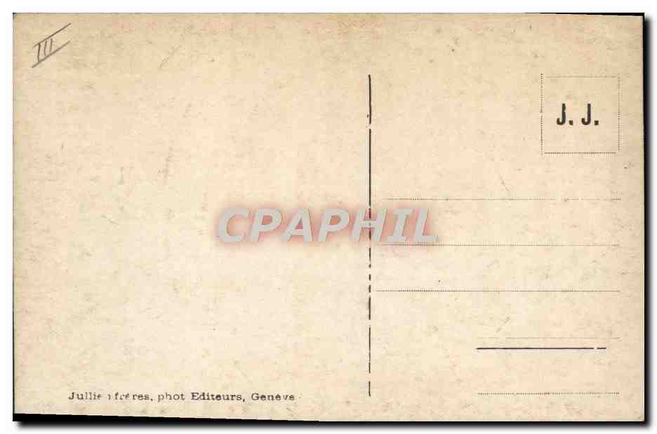 Die Schweizer Alpen in den Umgebungen von Chaux des Fonds — J.J. 3877 — Rückseite