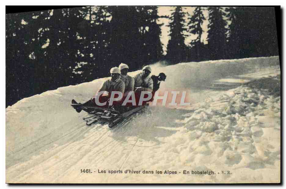Gli sport invernali nelle Alpi — In slittino — H. R. — n° 1461
