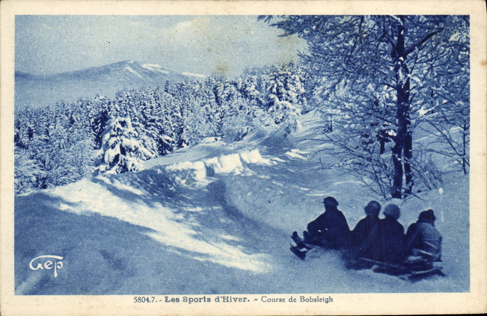 Les Sports d'Hiver — Course de Bobsleigh — Gep, n° 5804.7
