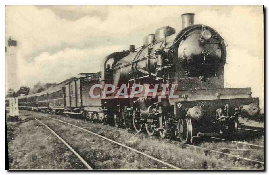 CPA Train Locomotive Reseau de l'Etat Le rapide de Royan en 1924 Machine Pacific