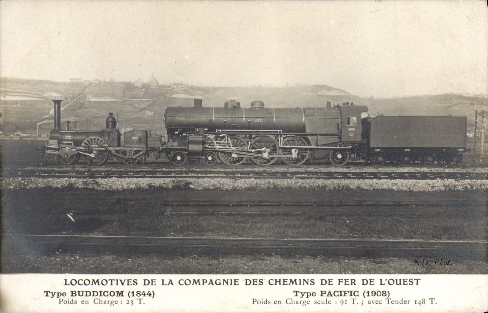 CPA Train Locomotive de la Compagnie des Chemins de fer de L'Ouest Type Buddicom Pacific 