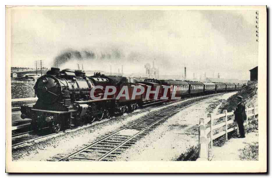 CPA Train Locomotive Chemin de fer du Nord La Fleche d'Or Calais Maritime Paris 