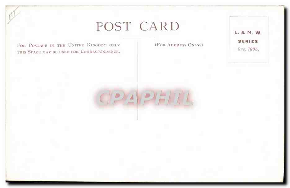 CPA Train Locomotive Old Crewe passenger engine  — Verso