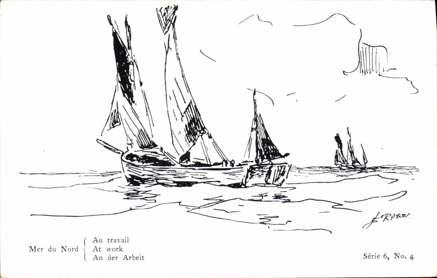 Mer du Nord — Au travail — Les Peintres de la Mer, Série 6, No. 4