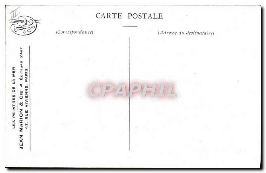 Mer du Nord — Au travail — Les Peintres de la Mer, Série 6, No. 4 — Verso