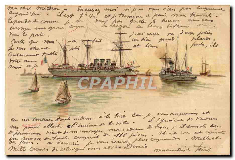 CPA Bateau Guerre