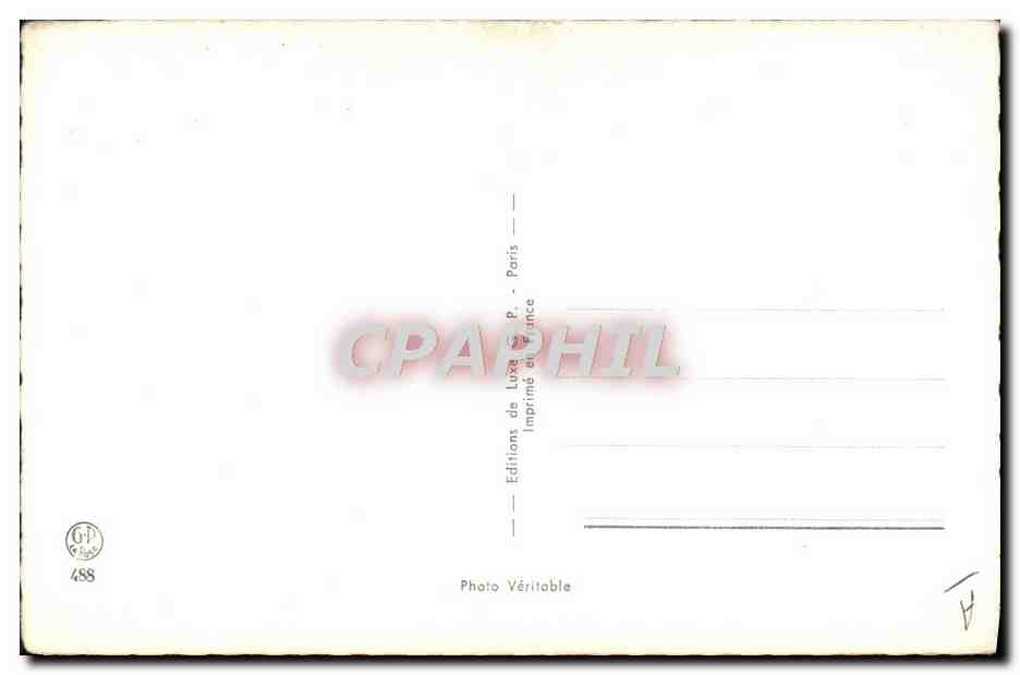 Joven mujer desnuda — postura sentada — Ediciones de Lujo P. - París n°488 — Reverso