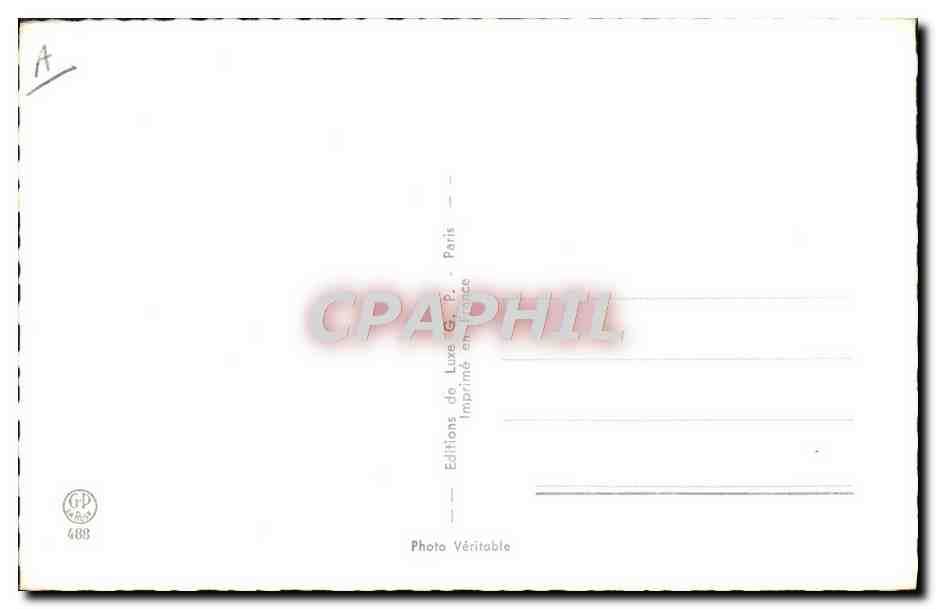 Mujer desnuda — estudio — Ediciones de Lujo G.P., París, n° 488 — Reverso