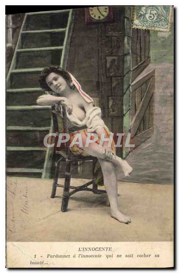 CPA Nu erotique Femme L'innocente