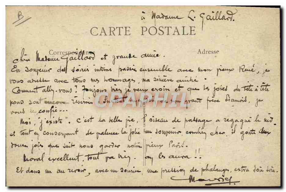 CPA Militaria Lycee Pasteur Neuilly Paris Ambulance americaine  — Rückseite