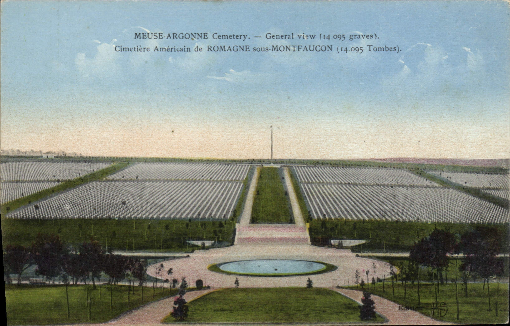 CPA Militaria Meuse Argonne Cimetiere americain De Romagne sous Montfaucon