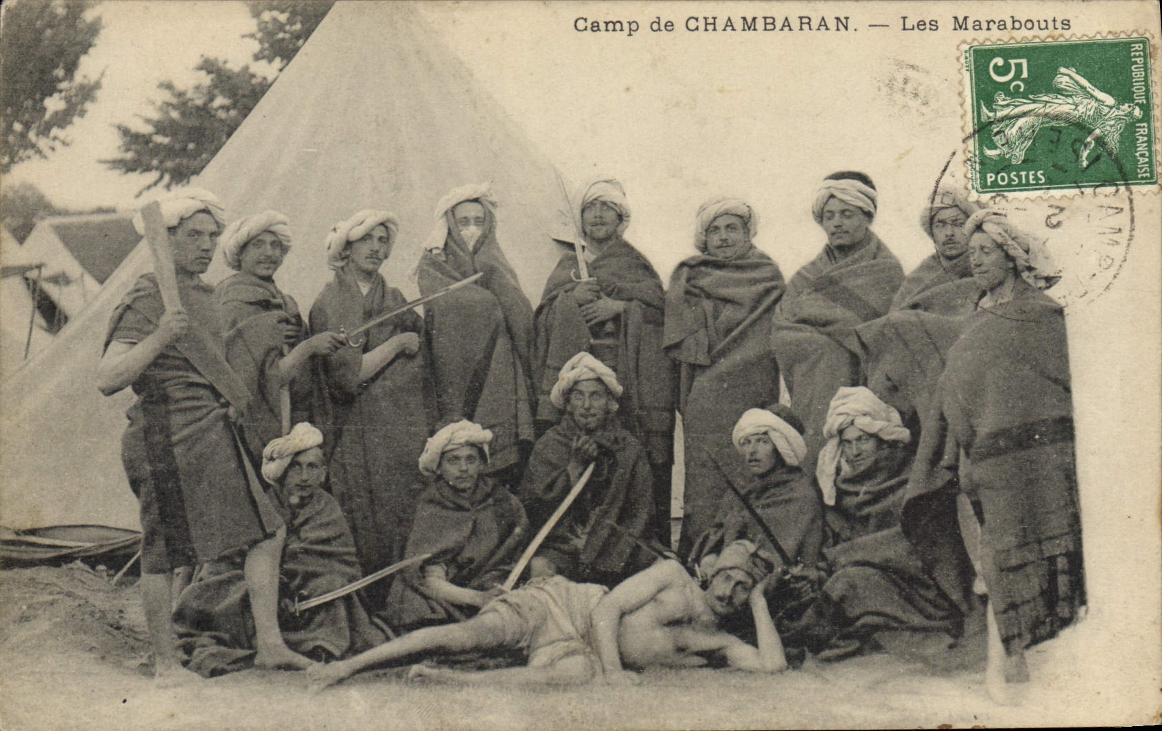 CPA Militaria Camp de Chambaran Les marabouts 