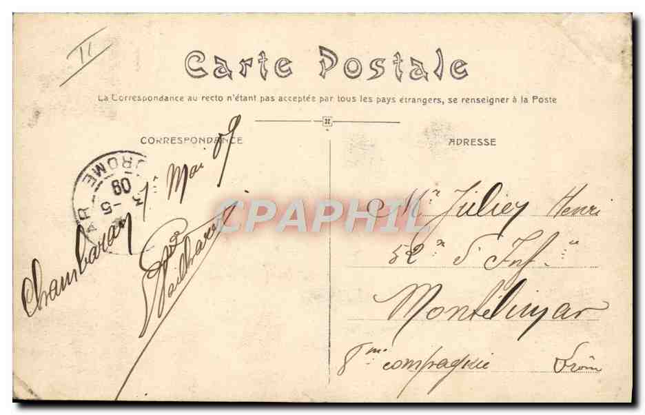 CPA Militaria Camp de Chambaran Les marabouts  — Verso