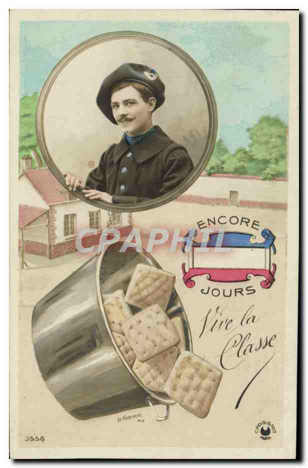 CPA Militaria Soldat Biscuits