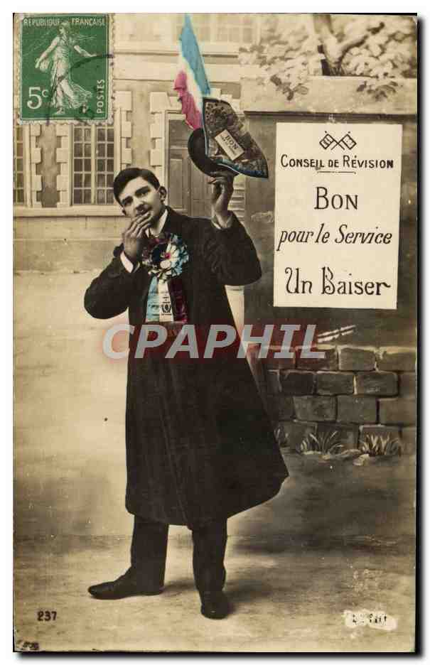 CPA Militaria Homme Conseil de Revision 